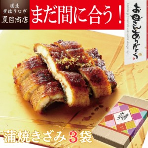 母の日 まだ間に合う うなぎ 国産 ギフト きざみ 蒲焼き 50g×3袋 少量3人前 送料無料 豊橋うなぎ プレゼント 贈り物 真空パック お祝 鰻