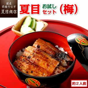 本日全品P3% うなぎ 国産 お試し夏目セット 蒲焼き(梅) 3種類の蒲焼きが入って約2人前 豊橋うなぎ ウナギ 鰻 送料無料 父の日 誕生日 プ