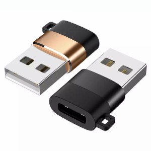 変換アダプタ Type-C to USB ストラップ付 アルミ製 iPhone Xperia Android Huawei Magsafe Type C お家時間 送料無料