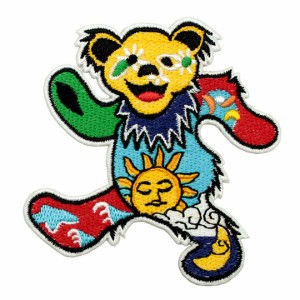 ワッペン アイロン DEAD BEAR デザイン アート キャラクター カラフル アップリケ わっぺん wappen アイロンで簡単貼り付け