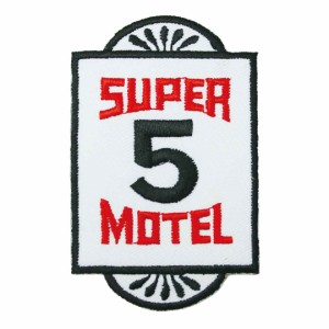 ワッペン アイロン SUPER MOTEL USA アメリカ ホテル アップリケ わっぺん アイロンで簡単貼り付け