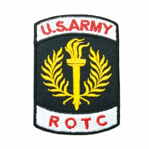 ワッペン アイロン US.ARMY ROTC ミリタリー 軍物 アップリケ わっぺん アイロンで簡単貼り付け