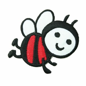 ワッペン アイロン はち  蜂 ミツバチ かわいい キャラクター アップリケ わっぺん アイロンで簡単貼り付け