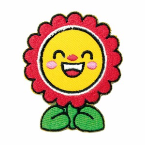 ワッペン アイロン Flower フラワー 花 植物 キャラクター かわいい アップリケ わっぺん アイロンで簡単貼り付け