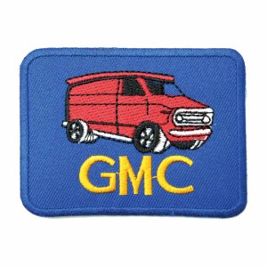 ワッペン アイロン GMC 車 トラック ロゴ エンブレム ブルー アップリケ わっぺん アイロンで簡単貼り付け