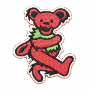 ワッペン アイロン DEAD BEAR デッドベア レッド キャラクター アップリケ わっぺん アイロンで簡単貼り付け