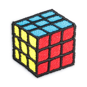 ワッペン アイロン Rubik's Cube アップリケ わっぺん wappen アイロンで簡単貼り付け