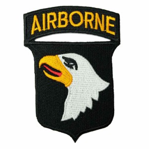 ワッペン AIR BORNE ミリタリー 軍物 紋章 鷹 イーグル アップリケ わっぺん アイロンで簡単貼り付け