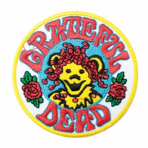 ワッペン アイロン Grateful Dead キャラクター デッドベア 音楽 ミュージック アップリケ わっぺん アイロンで簡単貼り付け