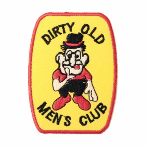 ワッペン アイロン DIRTY OLD MEN'S CLUB デザイン キャラクター デザイン アップリケ わっぺん アイロンで簡単貼り付け