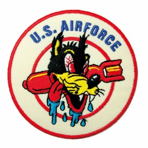 ワッペン アイロン ミリタリー 軍物 キャラクター アメカジ AIRFORCE アップリケ わっぺん wappen アイロンで簡単貼り付け