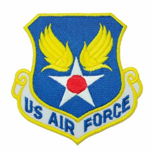 ワッペン アイロン US AIR FORCE 軍物 紋章 ミリタリー アップリケ わっぺん アイロンで簡単貼り付け