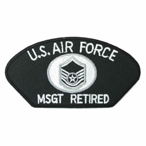 ワッペン アイロン US AIR FORCE RETIRED 紋章 空軍 ミリタリー エアフォース アップリケ わっぺんwappen アイロンで簡単貼り付け