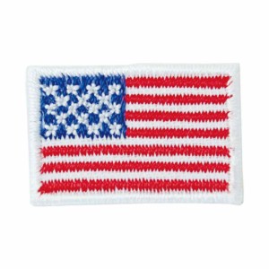 ワッペン アイロン アメリカ 国旗 星条旗 USA 合衆国旗 フラッグ Flag Sサイズ 国旗 アップリケ わっぺん wappen アイロンで簡単貼り付け