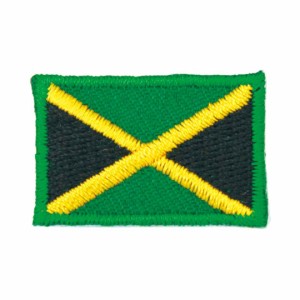 ワッペン アイロン ジャマイカ Jamaica レゲエ キングストン 国旗 Flag Sサイズ アップリケ わっぺん wappen アイロンで簡単貼り付け