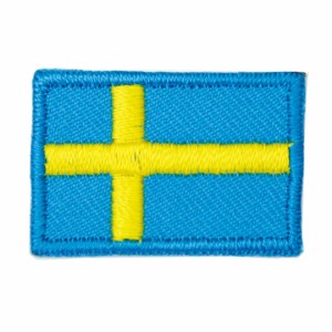 ワッペン アイロン スウェーデン Sweden 瑞典 金十字旗 国旗 フラッグ Sサイズ アップリケ わっぺん wappen アイロンで簡単貼り付け