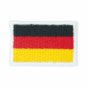 ワッペン アイロンドイツ Germany 独逸 国旗 フラッグ Sサイズ アップリケ わっぺん wappen アイロンで簡単貼り付け
