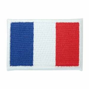 ワッペン アイロン フランス Franceトリコロール Tricolore 国旗 Flag フラッグ Mサイズ アップリケ わっぺん wappen アイロンで簡単貼り
