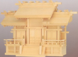 神棚 白鳳 三社 （扉唐戸） 屋根違い三社［極上品］ 尾州桧（木曽桧） 国産 /神具 モダン マン