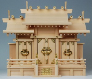 神棚 屋根違い三社 （小） [上級品] 尾州桧（木曽桧） 国産品 /ハセガワ仏壇 神具 モダン マン