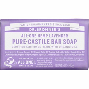 送料無料  ドクターブロナー Dr.Bronner's マジックソープ バー ラベンダー 140g (並行輸入品) 【営業日13時まで当日発送】