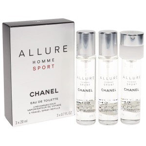 送料無料  シャネル アリュール オム スポーツ EDT トラベル スプレー セット 20ml×3 香水 CHANEL