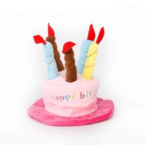 小型犬 猫用 ケーキ型 バースデー ハット ペットの誕生日に♪ (ブルー 