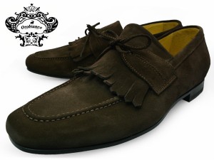 オロビアンコ メンズ ローファー モカシン キルト スエード スウェード 靴 OROBIANCO MENS VERONA T.MORO ダークブラウン 濃茶色 革靴 冬