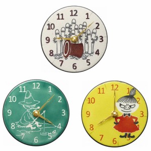ムーミンシリーズ陶器掛置兼用時計　( ニョロニョロ / スナフキン / リトルミィ ) ムーミン 置き時計 掛け時計 兼用 インテリア 時計 テ