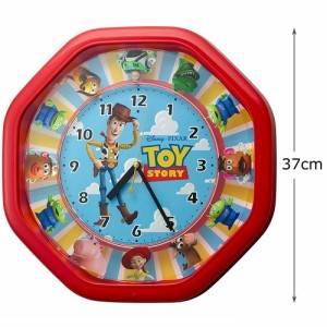 リズム時計工業 ディズニー トイ・ストーリー からくり掛け時計 4MH440MC01 ウォールクロック メロディ 子ども部屋 トイストーリー ウッ