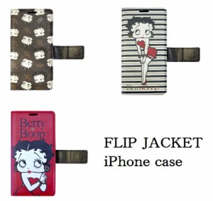 送料無料　FLIP JACKET（iPhone Xケース）　スマホ/ケース/カバ-/手帳型/ベティ/BETTY/ベティブープ/BETTY BOOP/ベティちゃん/iphone X/