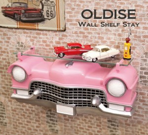 オールディーズ CAR HEAD カーシェルフ PINK CAR インテリア 小物 アメリカン 壁掛け おしゃれ カフェ風 シェルフ 送料無料