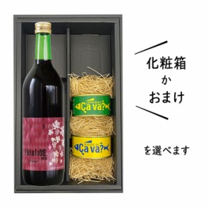 父の日 プレゼント ワインとおつまみセット 送料無料 化粧箱付(月山山麓新酒赤辛口720mlｘサバ缶2缶)レモンバジルｘオリーブオイル