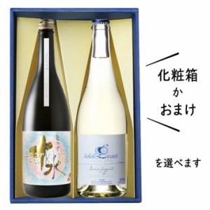 日本酒とワイン 父の日 プレゼント 夏スパークリング2本セット 化粧箱付(大山発泡の十水710mlｘ月山ソレイユルバンビアンコフリッツァン