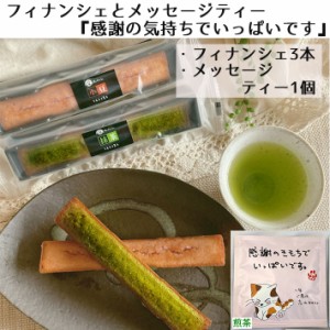 母の日 お礼 プチギフト お菓子 ばらまき フィナンシェ+メッセージティー 感謝の気持ちでいっぱいです 山形 茶蔵 スイーツ 送料無料