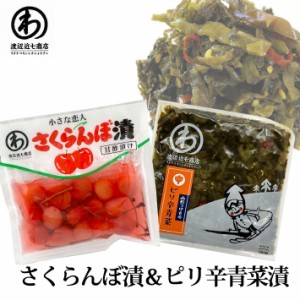 漬物 2種セット漬物 ピリ辛青菜 さくらんぼ漬 渡辺近七商店 山形の漬物 ネコポス