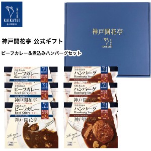 父の日 2024 レトルト食品 詰め合わせ レトルトカレー 中辛 ハンバーグ 6食入 ギフト レトルト 惣菜 おかず 神戸開花亭 常温保存 送料無