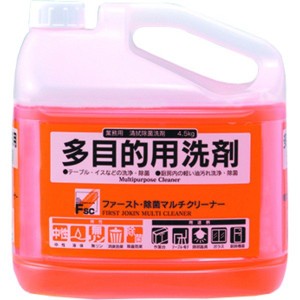 【洗剤がお買い得価格】大一産業 多目的用洗剤 FSC ファースト・除菌マルチクリーナー 4.5kg【洗浄/除菌】