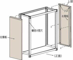 【送料無料！TRUSCO工具が安い(トラスコ中山)】ＴＲＵＳＣＯ　Ｍ２型棚用はめ込み式側板　４５０ＸＨ１８００ GM264 【中量棚】[GM2-64]