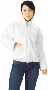 【送料無料！保護作業服が超安い！】ＴＲＵＳＣＯ　タイベック製作業服　フード付ジャンパー　ＸＸＬサイズ DPM201 [336-3520] 【保護服