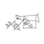 【送料無料！はんだごて用こて先が激安特価】白光　こて先　３ＢＣ型（Ｚ）　面のみ T12BCF3Z [294-5720] 【はんだこて】[T12-BCF3Z]