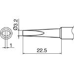 【送料無料！はんだごて用こて先が激安特価】白光　こて先／３．２ＤＬ型 T18DL32 [384-4111] 【ハンダゴテ】[T18-DL32]