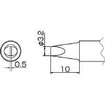 【送料無料！はんだごて用こて先が超安い！】白光　こて先　３．２Ｄ型 T20D32 [400-4035] 【はんだこて】[T20-D32]