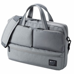 サンワサプライ【撥水加工】カジュアルPCバッグ（15.6インチワイド対応・グレー） BAG-CA10GY【ショルダーベルト付き】