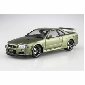 アオシマ【プリペイントモデル No.3-C】1／24 日産 BNR34 スカイライン GT-R V・spec ？ Nur 02 ミレニアムジェイド H-4905083065594