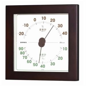 エンペックス気象計【温湿度計】ウエストン温・湿度計 ウォルナット TM-762【温度計・湿度計】