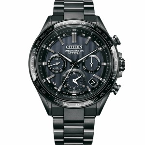 シチズン【CITIZEN】アテッサ ACT Line エコドライブ GPS衛星電波腕時計 ブラックチタンシリーズ サファイアベゼル ATTESA CC4055-65E【C