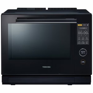 東芝【TOSHIBA】30L 過熱水蒸気オーブンレンジ 石窯ドーム プレミアムモデル グランブラック 2段調理対応 カラータッチ液晶 ER-D7000A-K