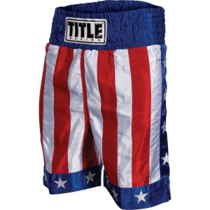 TITLE Boxing American タイトル　ボクシング パンツ ハーフパンツ ボクシングトランクス 7サイズ 練習 試合 公式 サテン 動きやすい