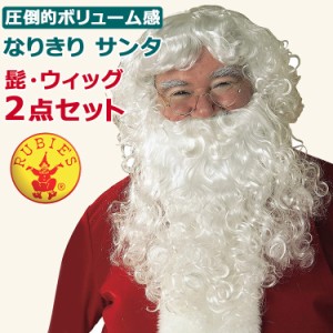 サンタ ひげ ウィッグ 2点セット フリーサイズ 大人用 コスプレ 衣装 サンタコス メンズ クリスマス サンタクロースコスプレ